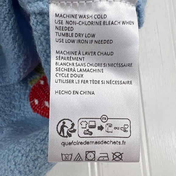 Sadie & Sage Blue Knit Strawberry Sleeveless Sweater Top S/P Womens - Picture 6 of 8